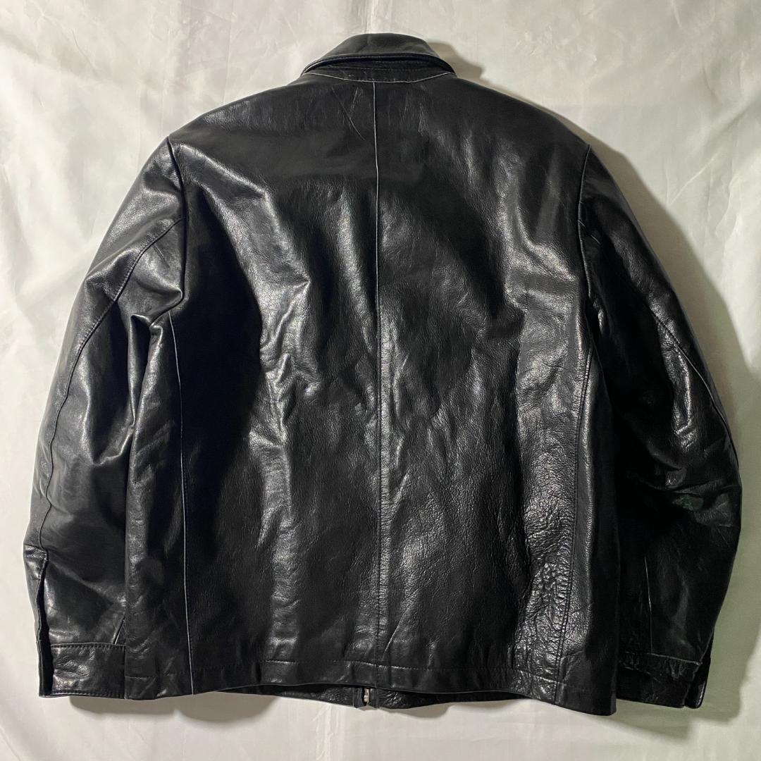 00s 名作 GAP カウレザージャケット ブラック - メルカリ