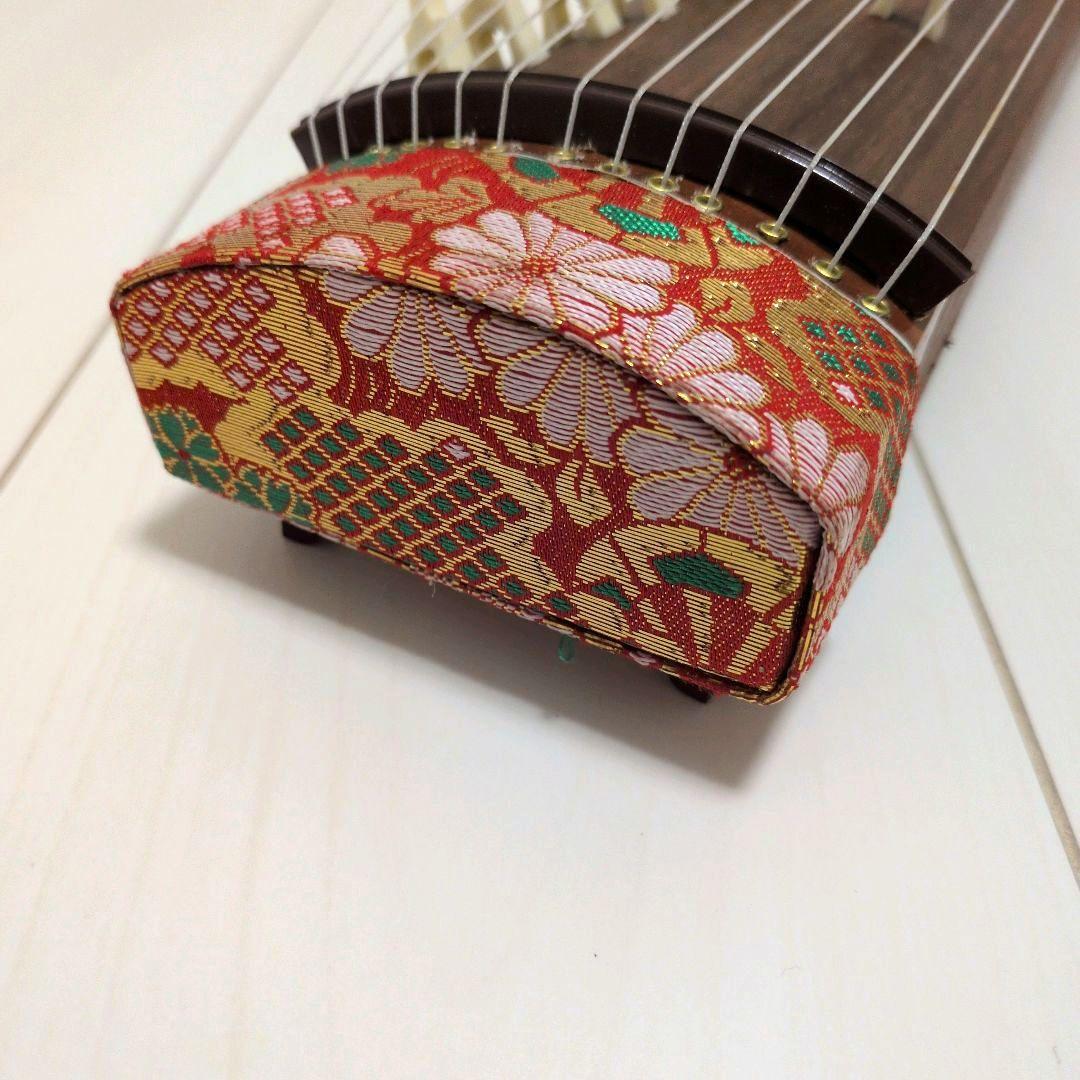 小梅様専用 ミニ琴 短琴 木製琴 和楽器 13弦 アンティーク 台座付き