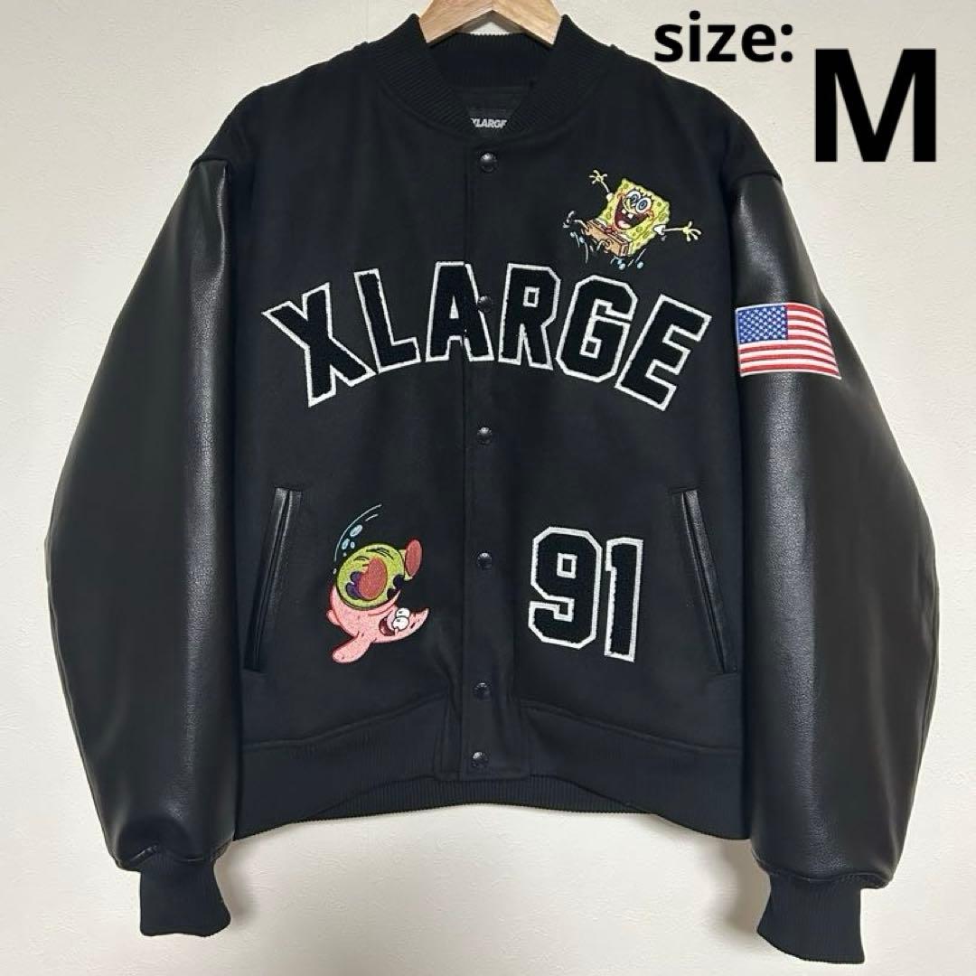 激レア完売品 XLARGE×SpongeBob VARSITYJACKET - メルカリ