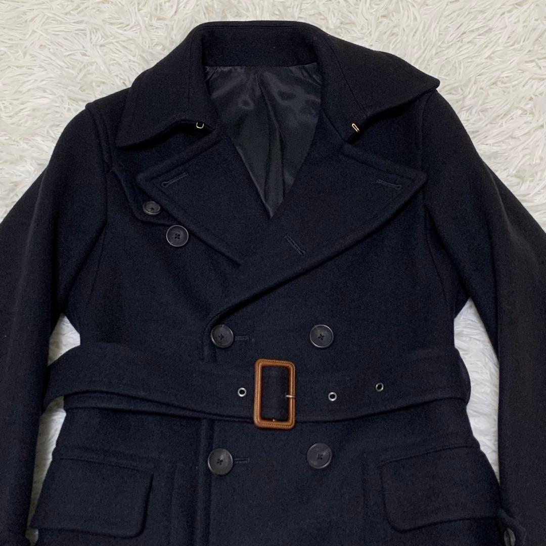 極美品✨SCYE BASICS ダブルチェスターコート ベルト マキシ丈 黒