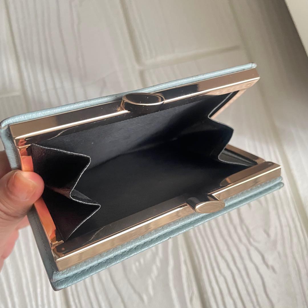 皇居財布 がま口 二つ折り財布 ライトブルー - メルカリ