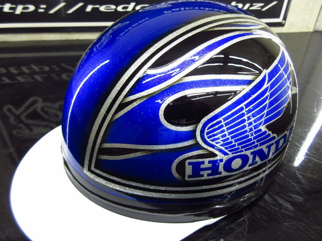 送料込！カスタムコルク半　ホンダ　ファイヤー最安値064 三つボタン 送料込み カスタムコルク半 ホンダ ファイヤー 青赤白ラメ