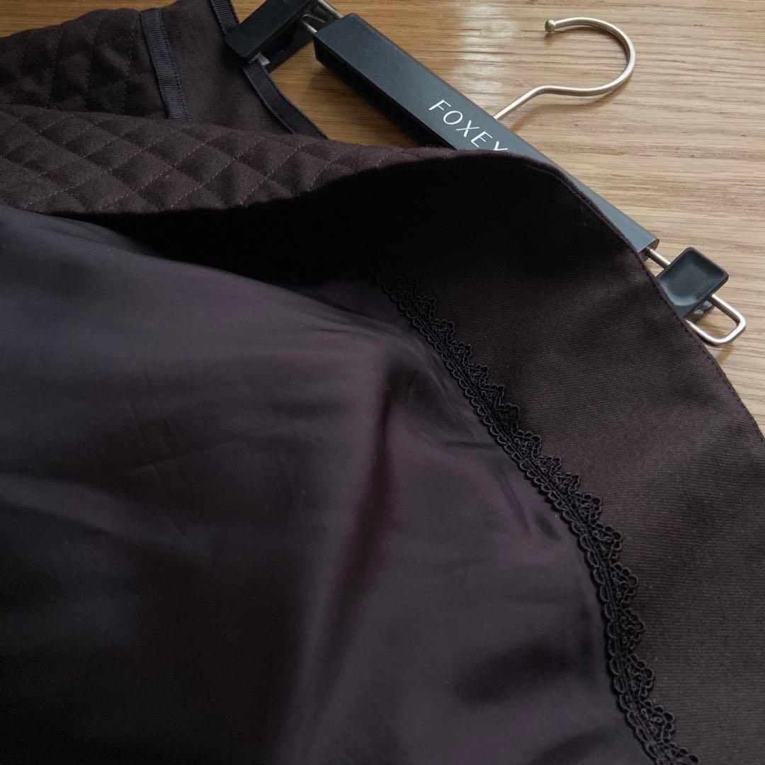 ♡極美品♡ FOXEY 希少 42 スカート クロスフレア ポート キルティング