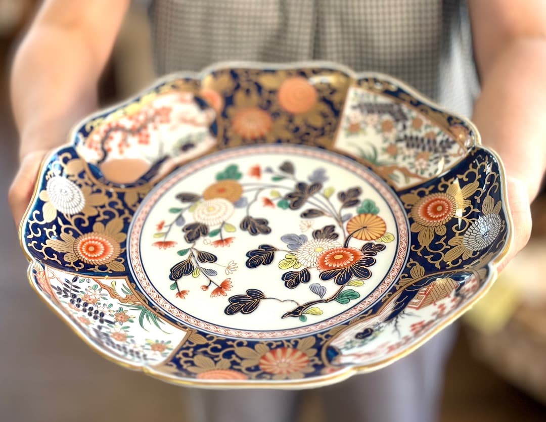 再値下げ　新品　有田焼　琳派古伊万里様式　盛皿　木箱入　直径39cm　其泉窯 美品☆有田焼 其泉窯 琳派古伊万里 盛皿 - メルカリ