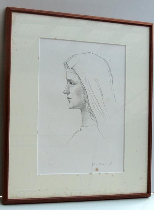 ミロ ◎ 舟越保武 ◎ 限定リトグラフ 「聖クララ」 セントクララ