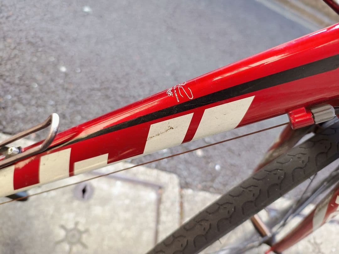 FUJIフジ クロスバイク Sparrowスパロウ レッド アルミフレームの通販