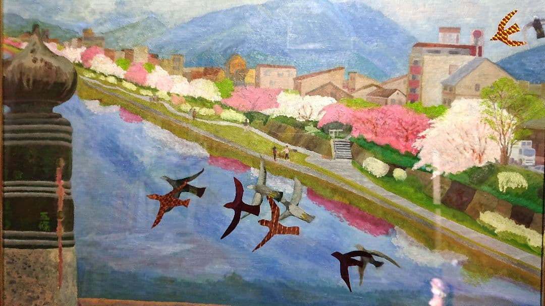 桜の鴨川 ・M20号・油絵 735x508x37mm Ki.Hino作 - winetouritalia.com