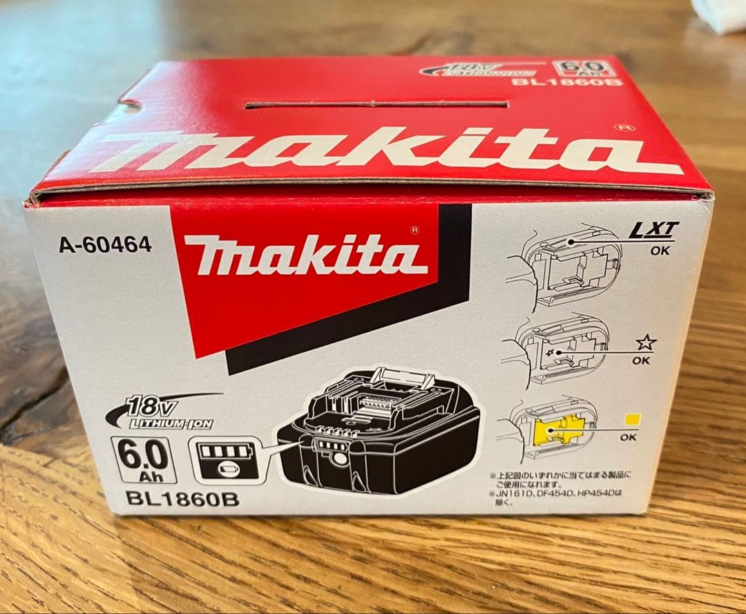 マキタ純正　リチウムイオンバッテリ　BL1860B 6.0Ah