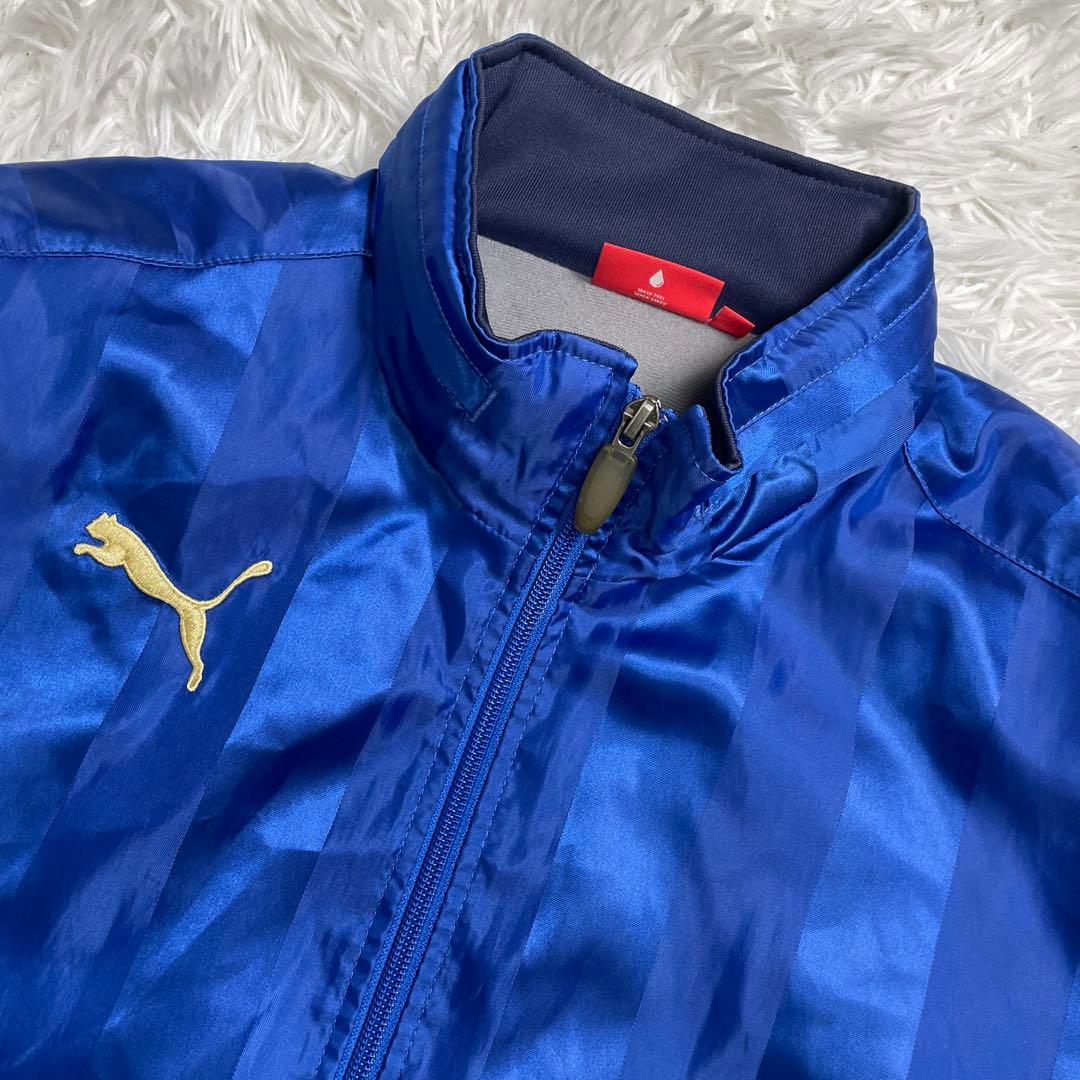 PUMA プーマ 上下セットアップ 青 ストライプ 光沢 スポーツジム 部活