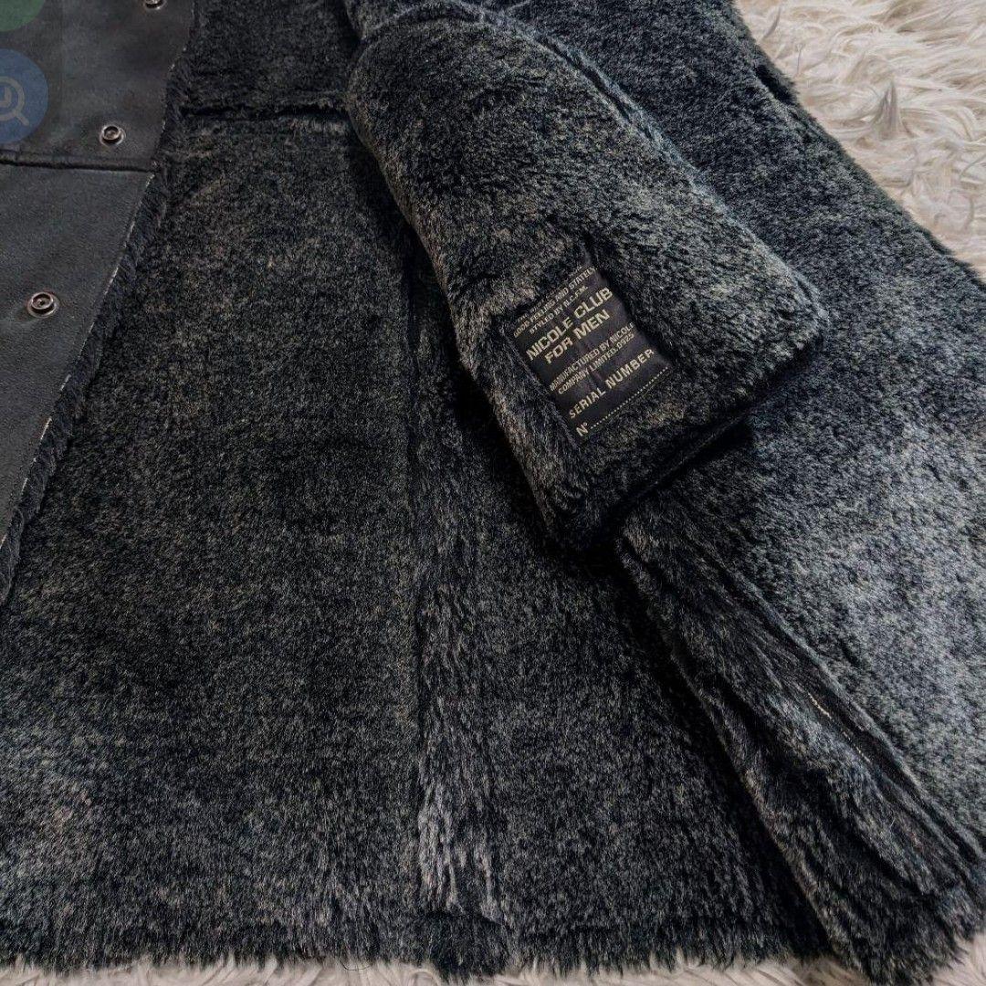 わ*び様 e NICOLE ムートンコート ファー ブラック y2k