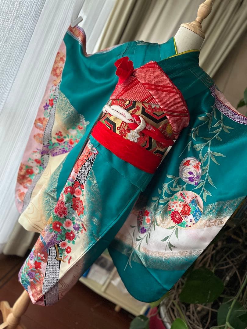 プーさん7歳用七五三フルセット ピーコックグリーン 5点セット プーさん7歳用七五三フルセット ピーコックグリーン 5点セット プーさん7