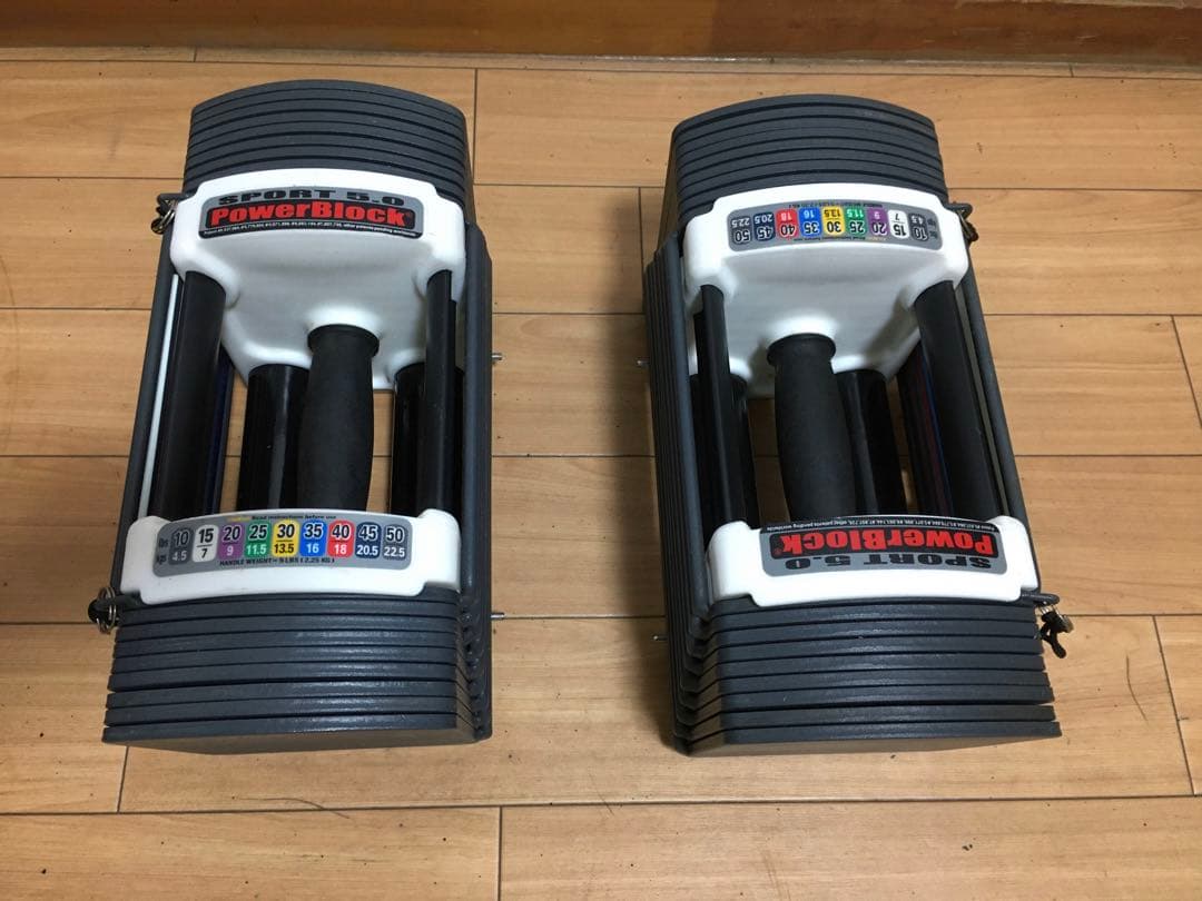 ②POWERBLOCK SPORT5.0パワーブロック ダンベル 23Kg×1個 Amazon | パワーブロック SP50 (23kg×2) 可変式ダンベル 9段階(約5