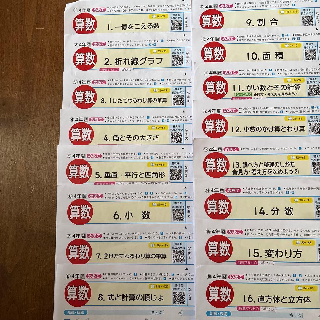 カラーテスト 小4 算数 啓林館 青葉出版 - メルカリ