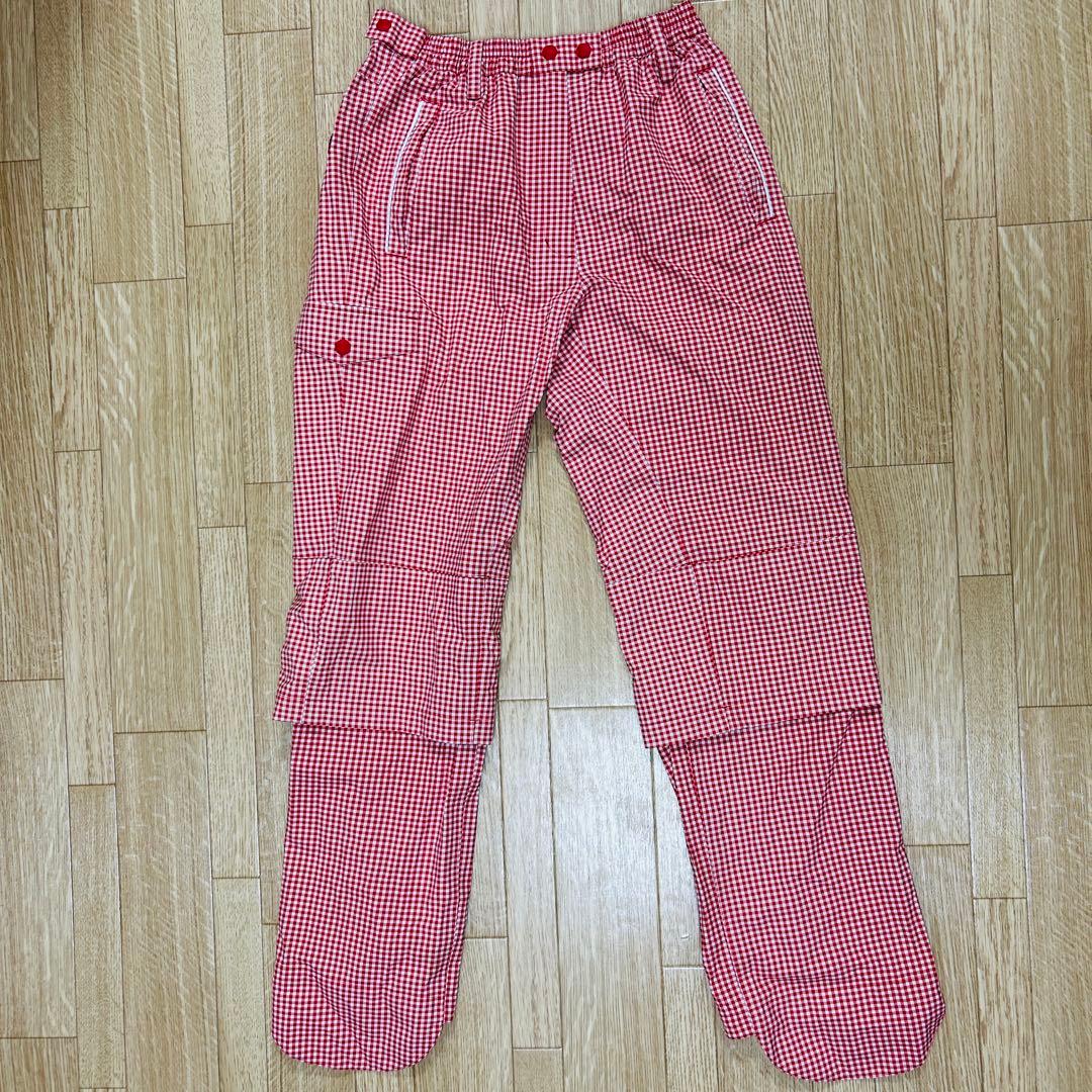 マンシングウェア レインウェア 袖、フード着脱可能レッド レディース