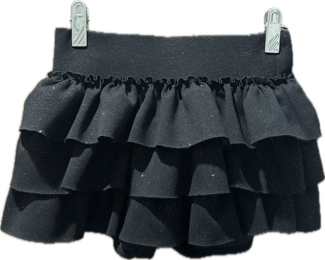 スカート ANDWANG Kirakirafrill culotte mini skirt