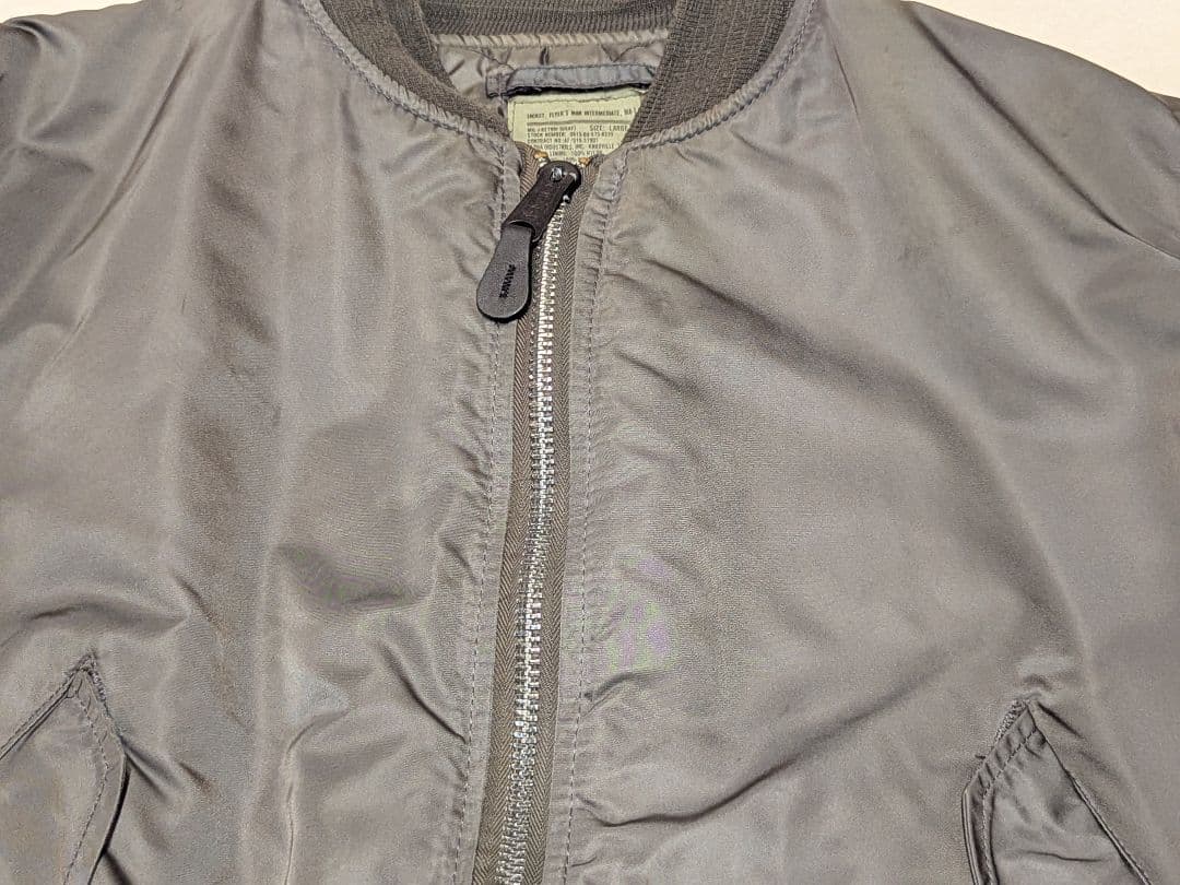 90s ALPHA INDUSTRIES MA-1 USA製 グランドクルー L