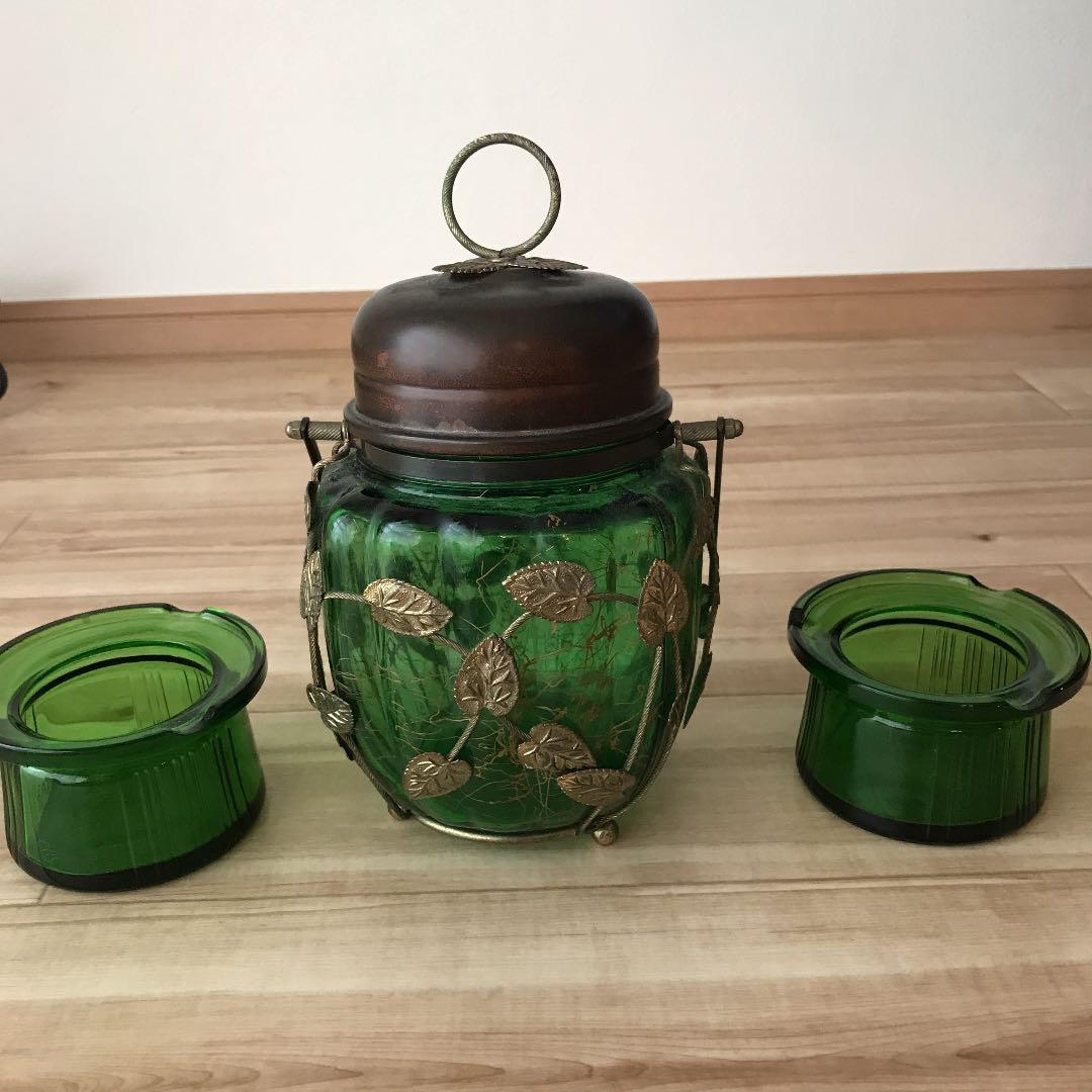 昭和レトロ＊オルゴール付グリーンガラスポット「乙女の祈り」同色アッシュトレイ2個 楽天市場】【送料無料】 ＜受注商品＞オルゴール2人のワルツ Wendt