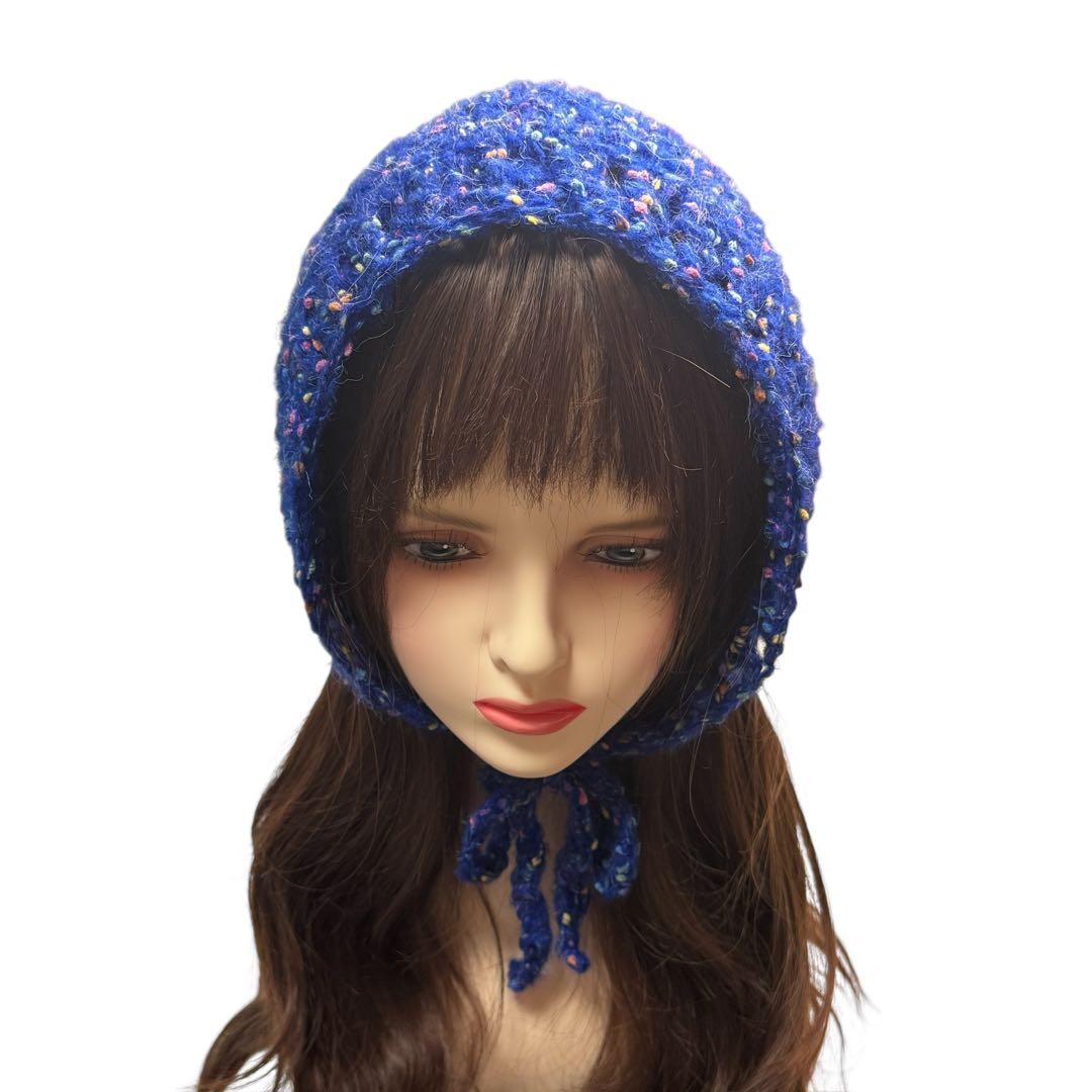 ボンネット バラクラバ ニット帽 編み物 かぎ針編み ハンドメイド
