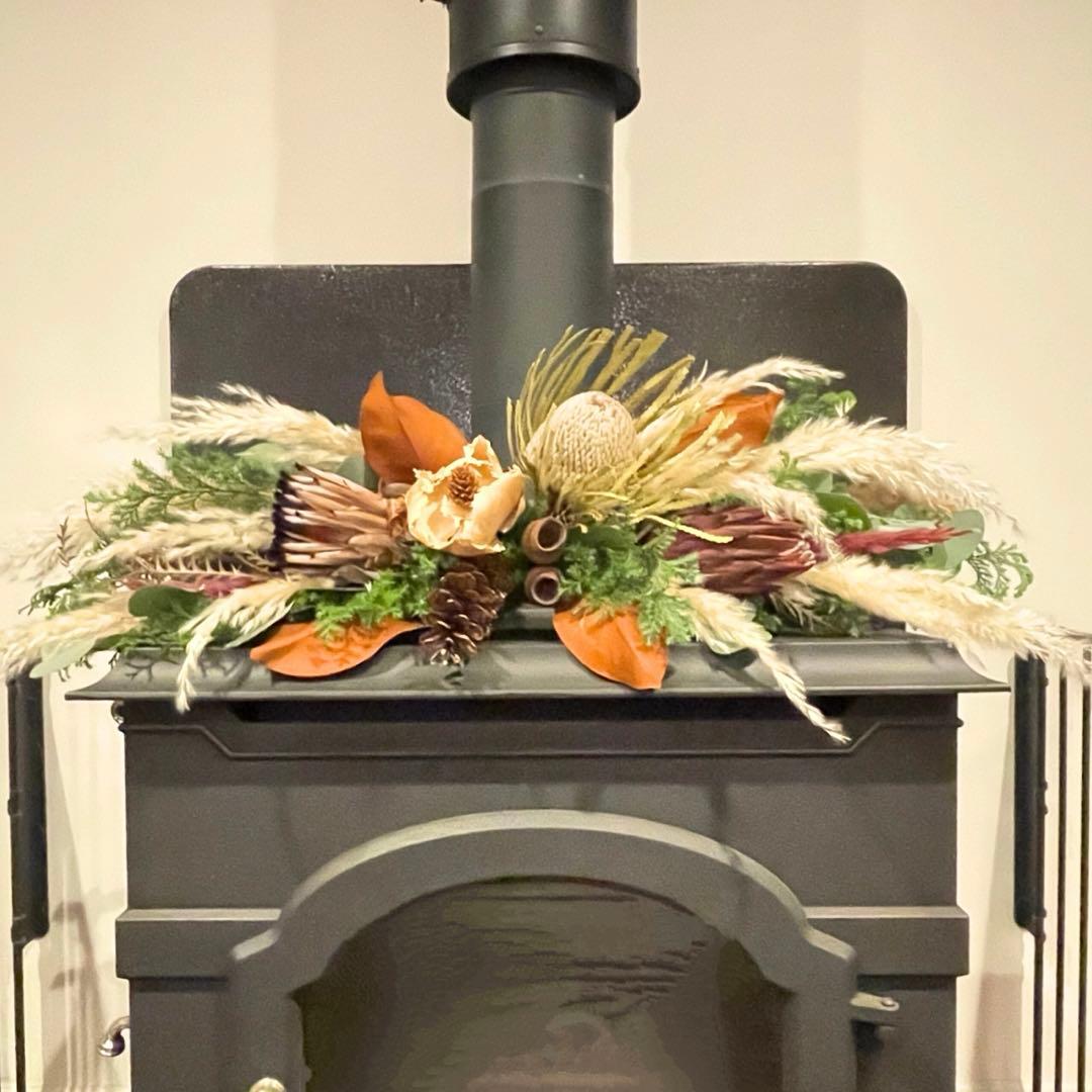 特大 ネイティブフラワー横長スワッグ ドライフラワー クリスマス