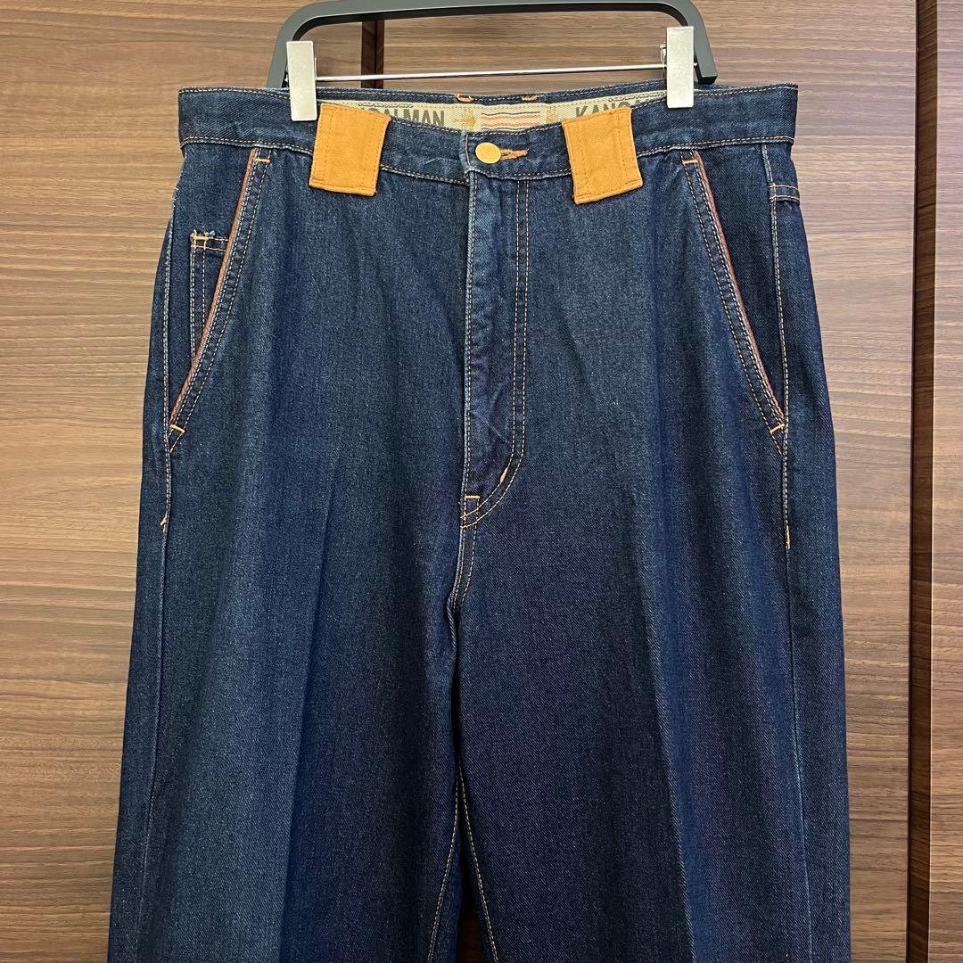 KANSAI MAN デニム セットアップ 刺繍 漢字 レーヨン混 希少 90s 今昔