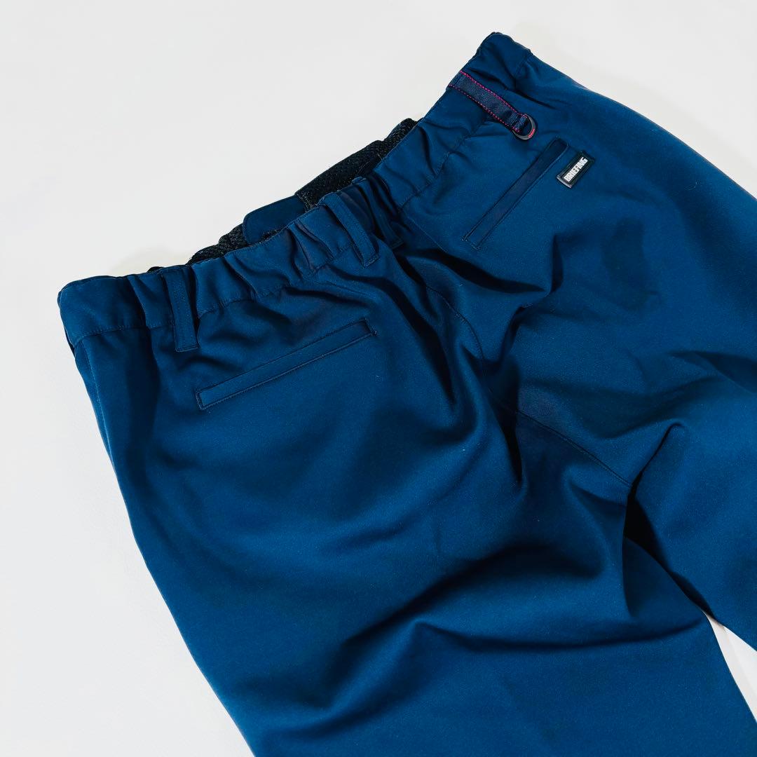775 美品✨ブリーフィング スリムストレッチパンツ XL ネイビー 3Dロゴ
