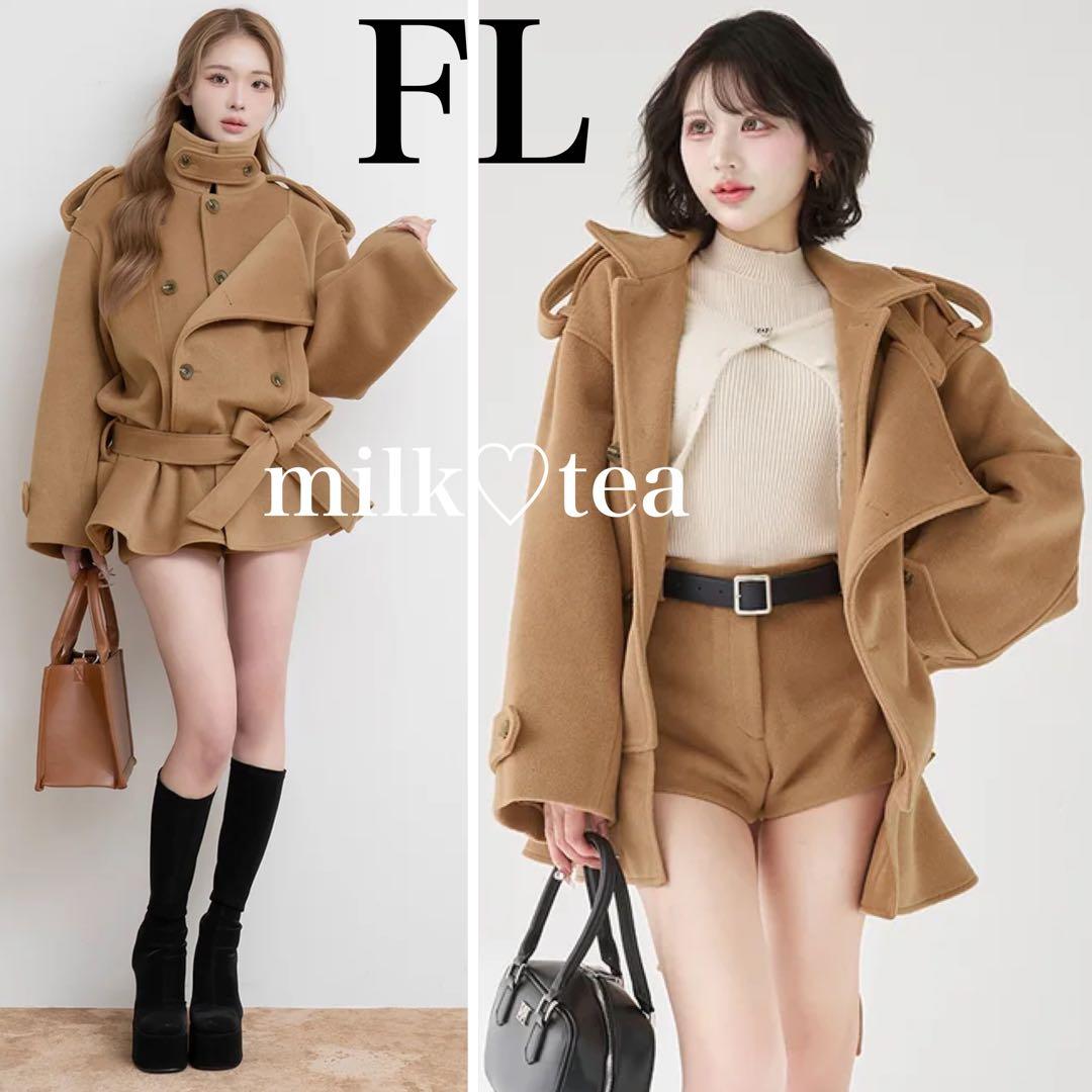 新品タグ付 ダーリッチ ドロップショルダージャケットコート FL