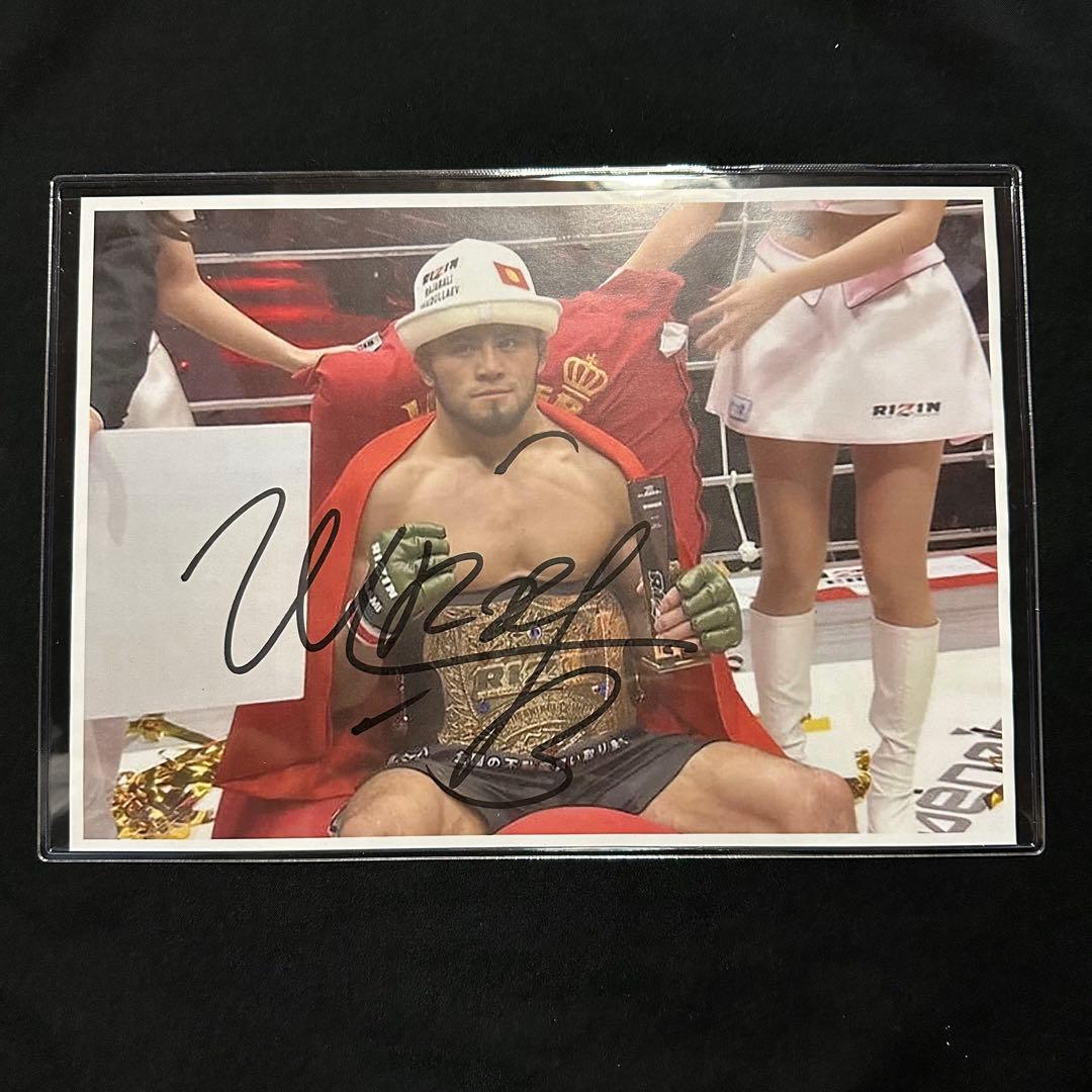 シェイドゥラエフ 直筆サイン A4 RIZIN ラジャブアリ・シェイドゥラエフ 直筆サイン A4 RIZINフェザー級王者