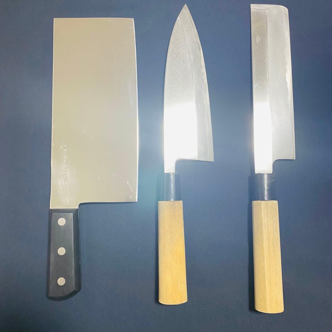 【美品】包丁3本セット 菜切包丁 出刃包丁 中華包丁 Amazon｜SUMIKAMA (スミカマ) 関時宗作 包丁 5点セット 日本製 中華