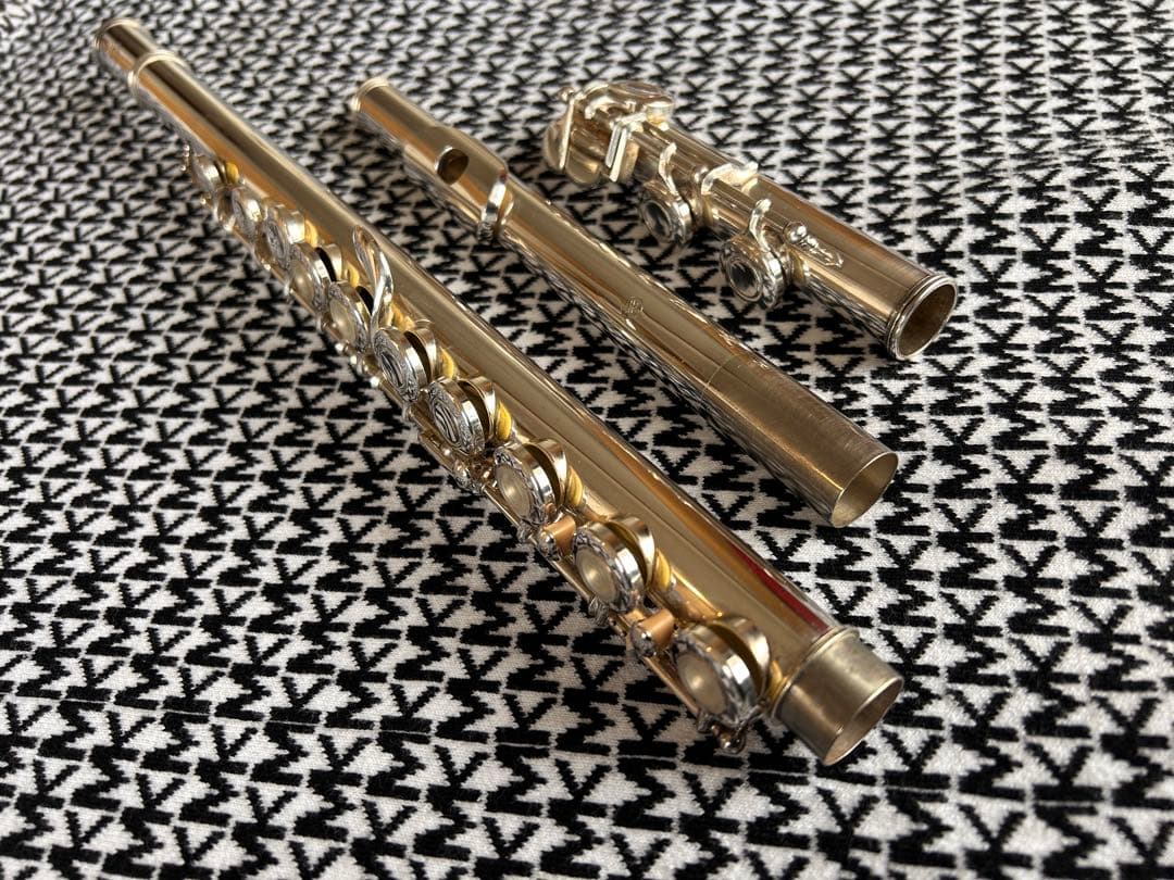 も*も様 【希少】ヤマハ フルート YFL-281S リングキィ インライン 白