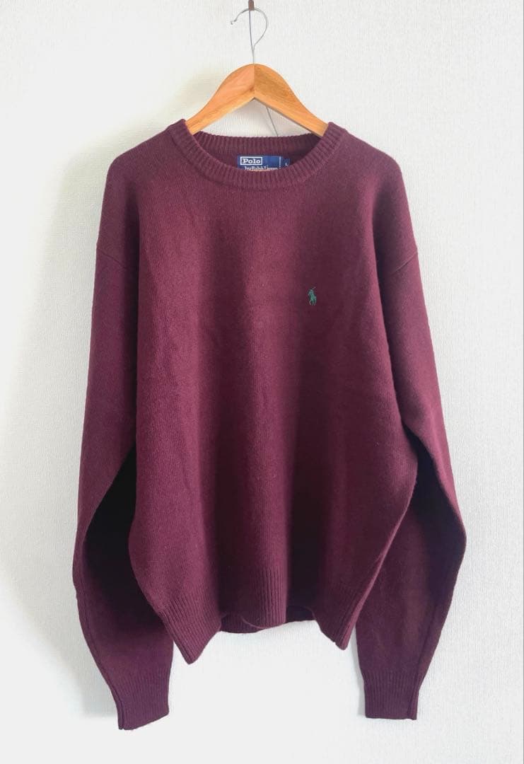 デットストック 90sラルフローレンRalph Laurenニット 香港製 L - メルカリ