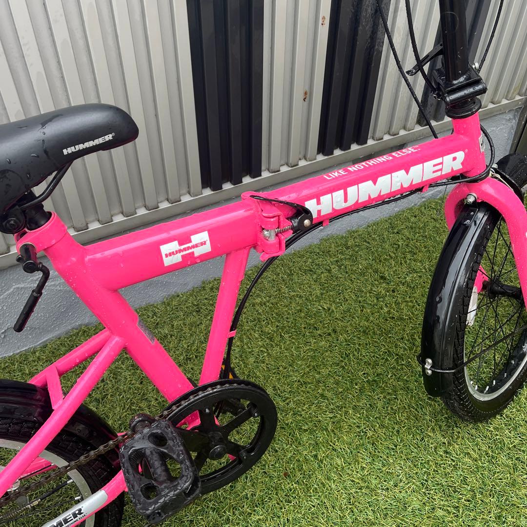 ☆20インチ☆ハマー☆折り畳み自転車☆ピンク☆中古☆ - メルカリ