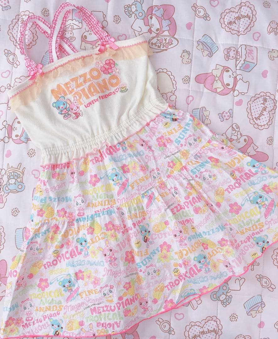 メゾピアノ♡みみぽぽちゃん♡キャミワンピース メゾピアノ♡みみぽぽちゃん♡キャミワンピース メゾピアノ♡みみ