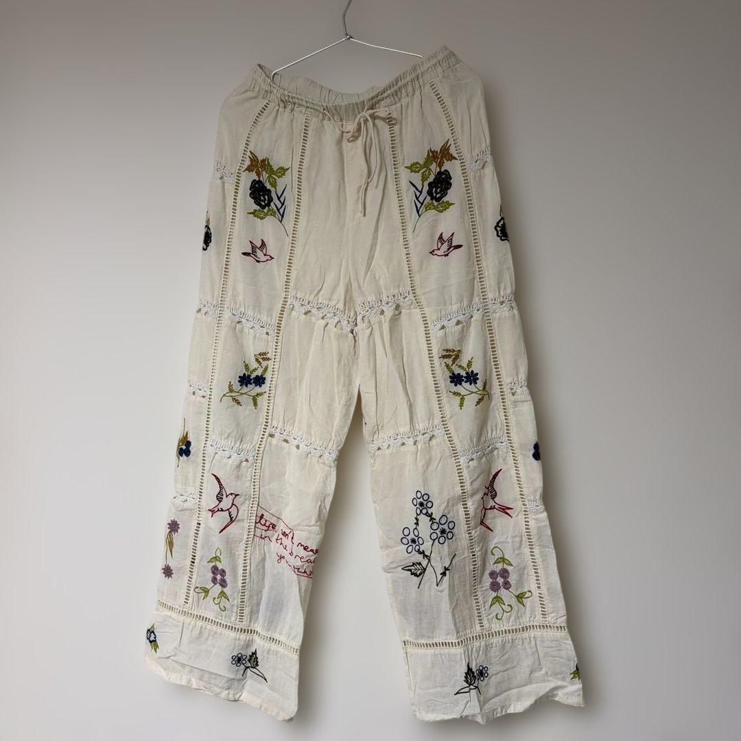 パンツ todayful Embroidery Patchwork Trousers TODAYFUL トゥデイフル ボトムス Embroidery Patchwork Trousers エン