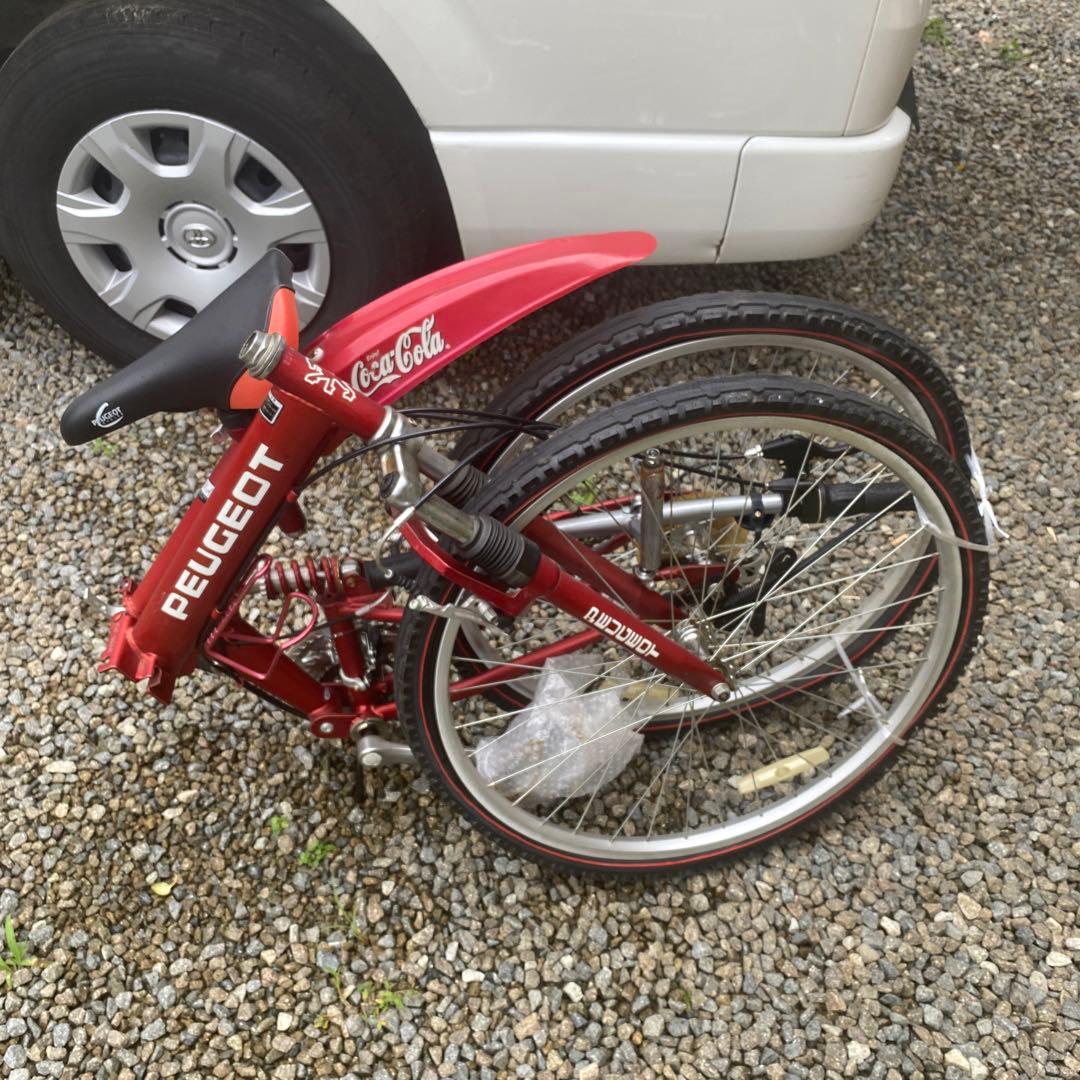 プジョー コカコーラ 折り畳み自転車 マウンテンバイク 26インチ