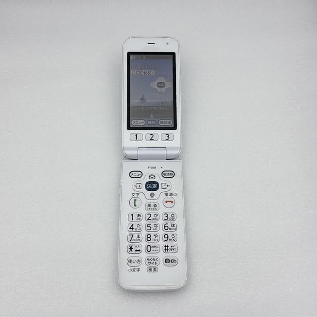 極美品】ドコモ らくらくホン F-01M ホワイト - メルカリ