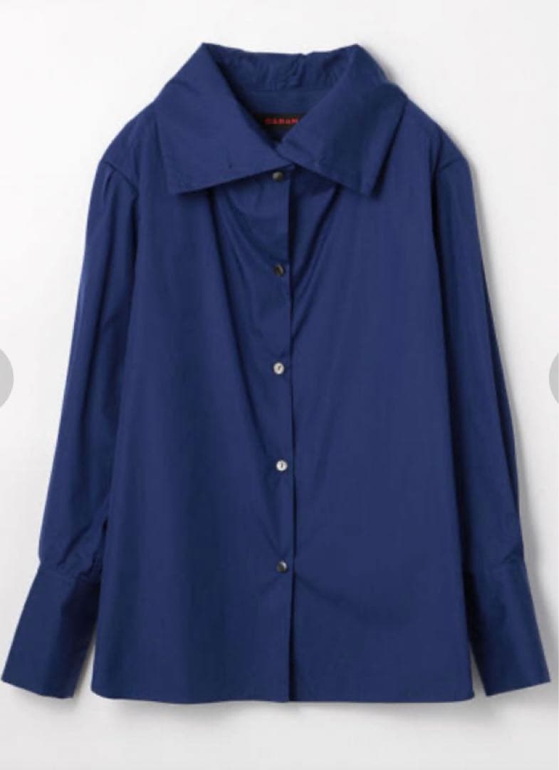 新品　CABAN コットンハイネックシャツ CABaN（キャバン） ブラウス シャツ ウールツイル ハイネックロング