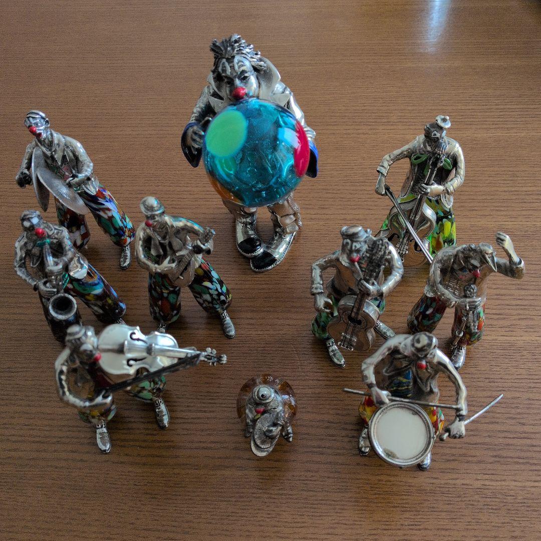 専用再出品 MURANO ムラノガラス ANGINI作 アンティーク人形セット MURANO ムラノガラス ANGINI作 アンティーク人形セット