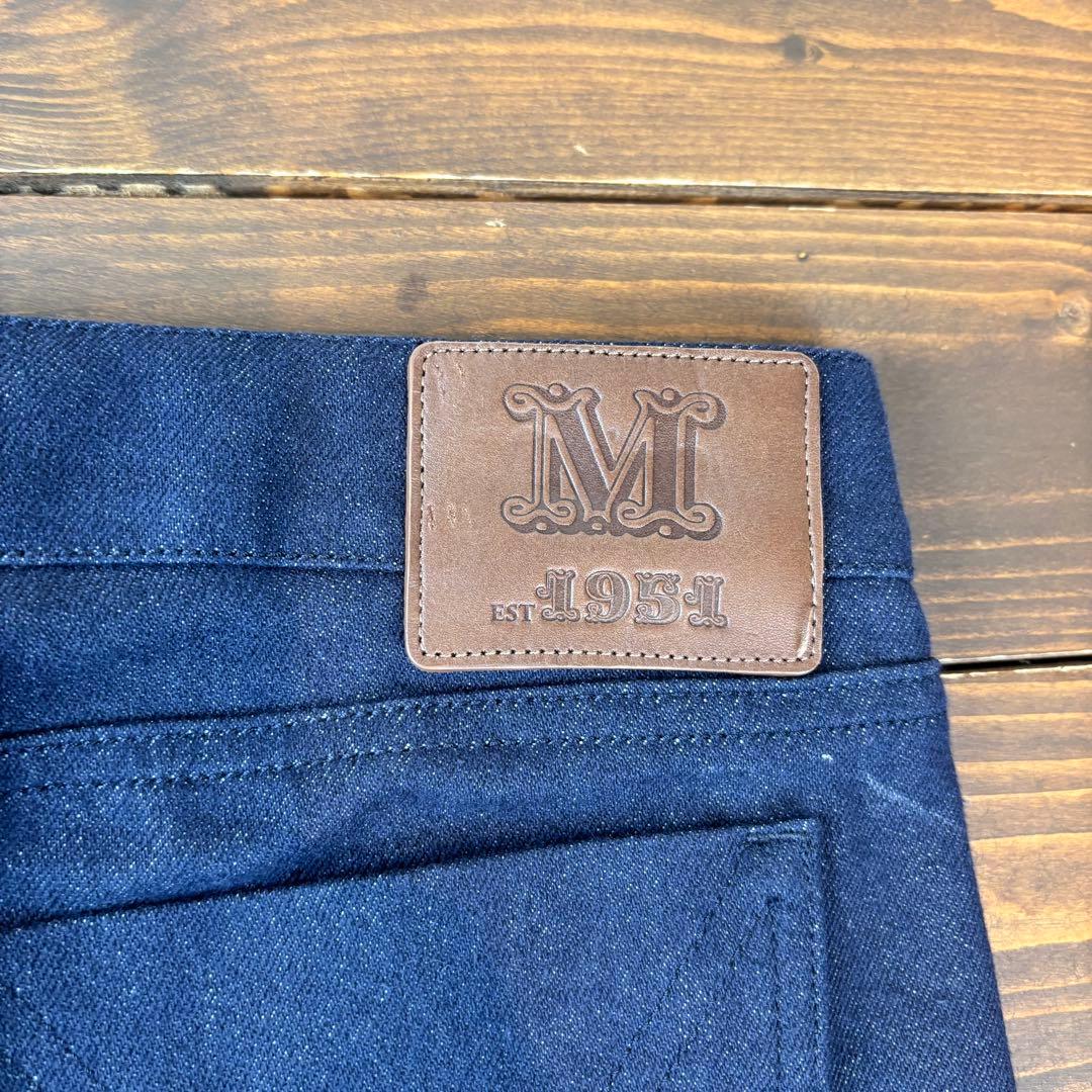☆Max Mara☆マックスマーラ☆紺デニム タイトスカートスリット入☆白タグ