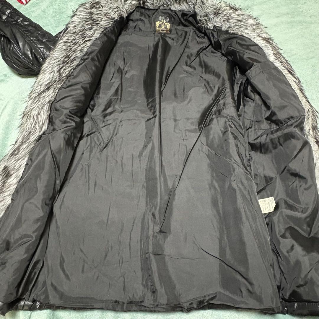 00's Spinach ダブルジップ ファー 中綿 ジャケット y2k XL