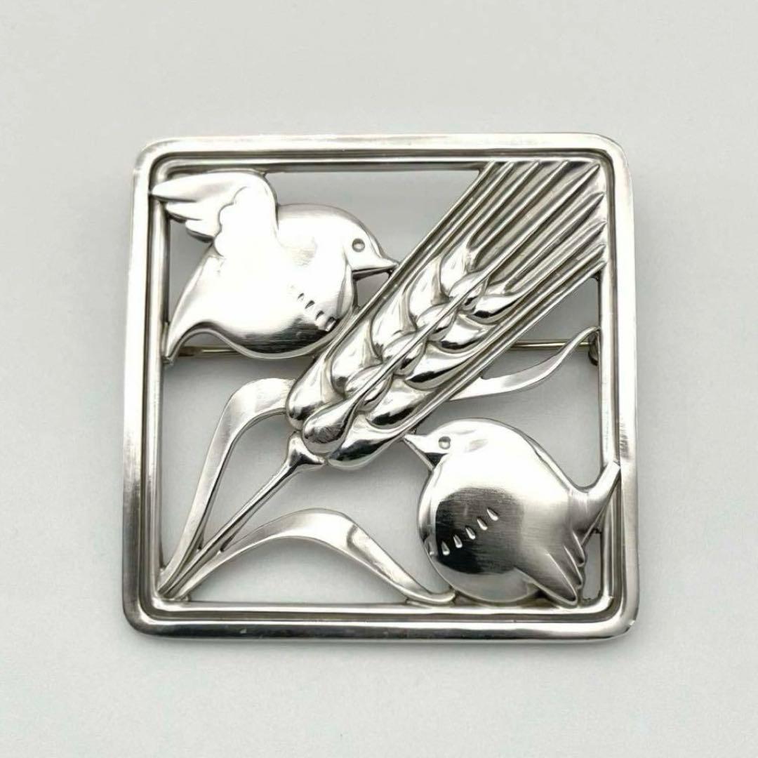 ジョージジェンセン 250 ブローチ 小鳥と麦 SV925 シルバー 銀製 Georg Jensen（ジョージ ジェンセン） ブローチ250 鳥と麦