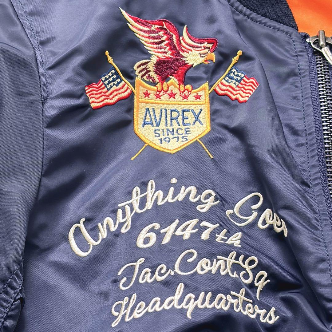 限定 AVIREX アヴィレックス MA-1 ワッペン刺繍 裏レスキュー 5th 美品