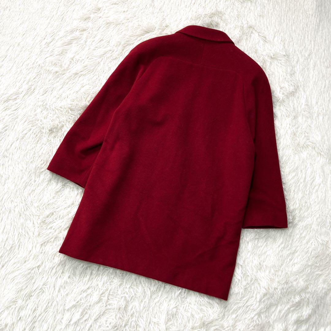美品✨】バーバリーズ カシミヤ 真紅 チェスターコート ダブル 裏地