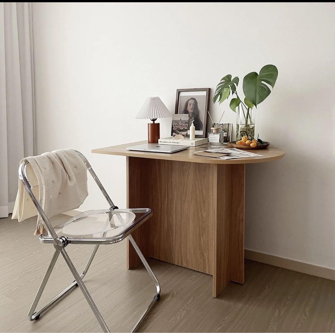 【woodray】ホームカフェ 半楕円 テーブル 800 woodray】ホームカフェ 半楕円 テーブル 800(2色) (woodray/机