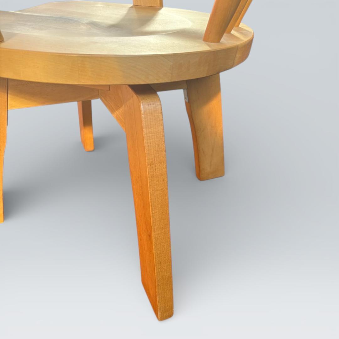 最終価格】大川家具 回転ダイニングチェア 肘付き 幅58cm 天然木①