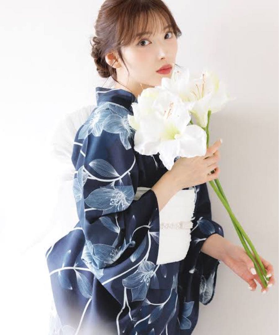 新品】Dita ディータ☆ 夏夜の百合しらべ ☆ワンピース浴衣3点セット ☆