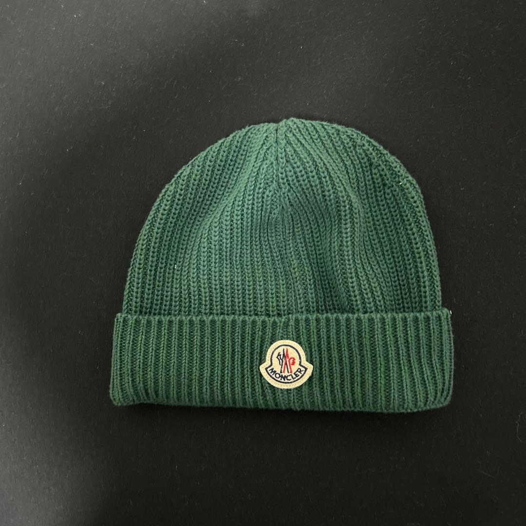 MONCLER グリーン ニット帽 ユニセックス 中古・古着通販】MONCLER (モンクレール) ニットキャップ グリーン