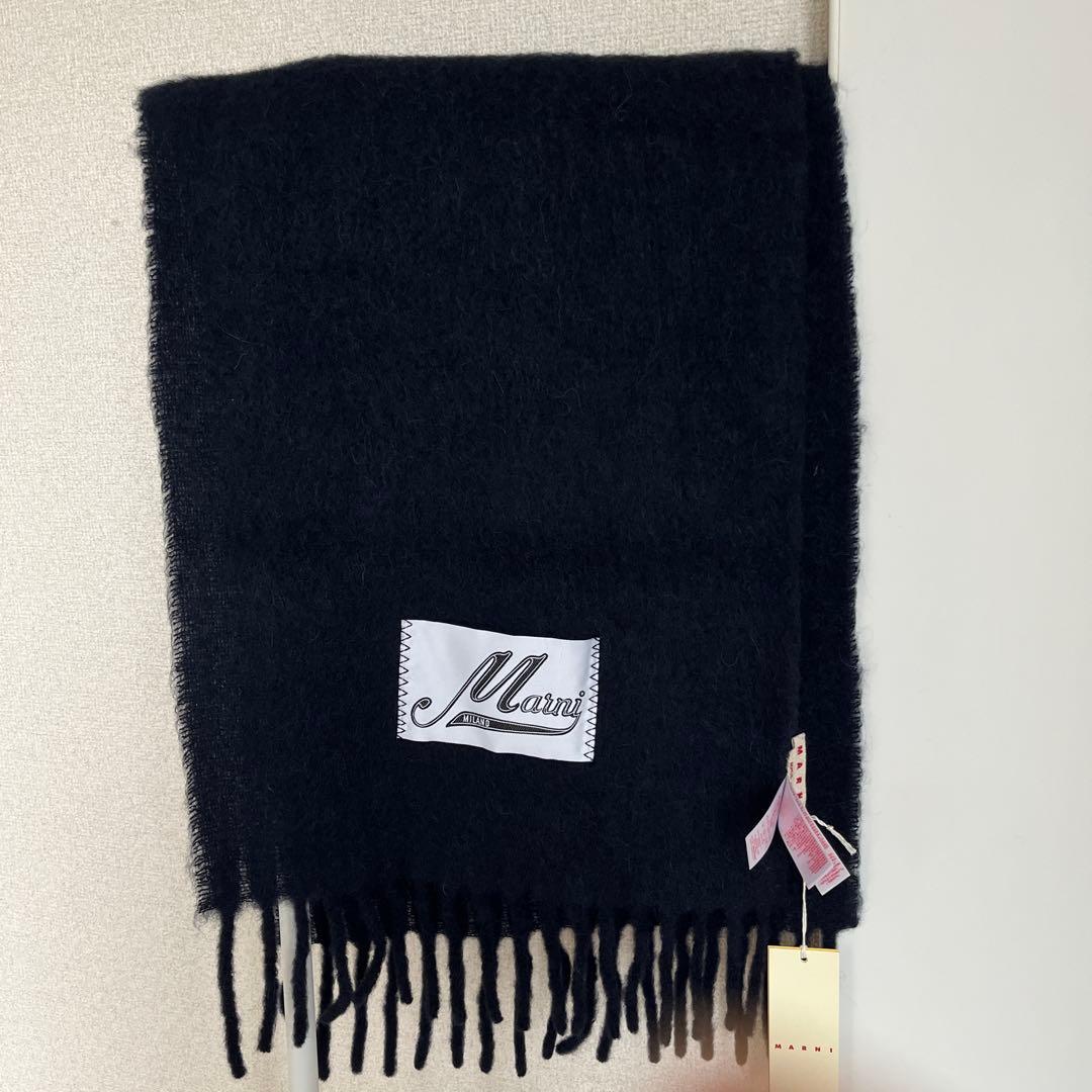 承*求様 MARNI マルニ モヘア マフラー メンズ ユニセックス MARNI（マルニ） マフラー MOHAIR AND WOOL SCARF WITH MAXI LOGO