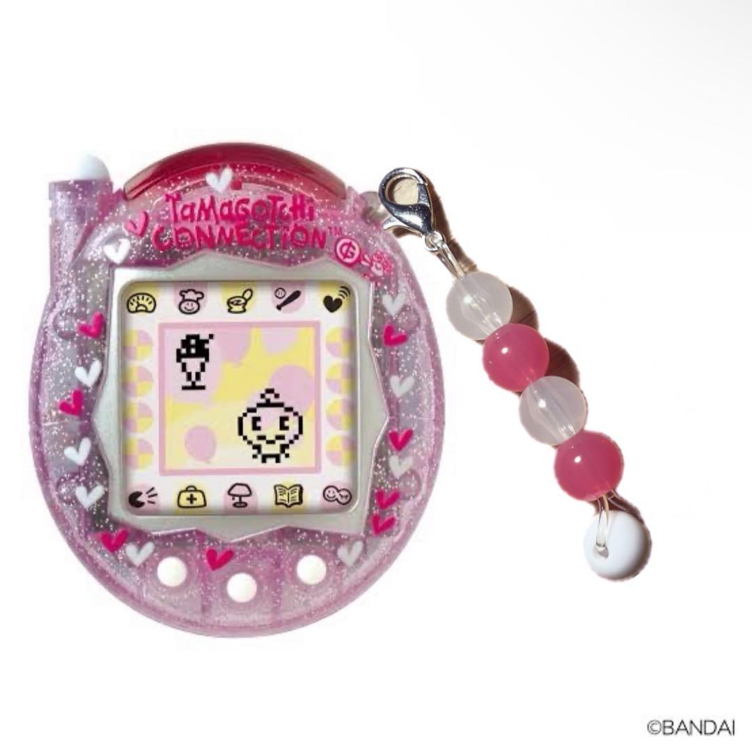 たまごっち ストラップ たまごっちコネクション 白 ピンク - メルカリ
