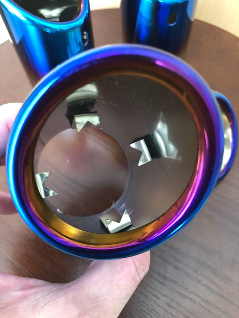 アバルト500.595.595c レコードモンツァ チタンカラーマフラーカッター