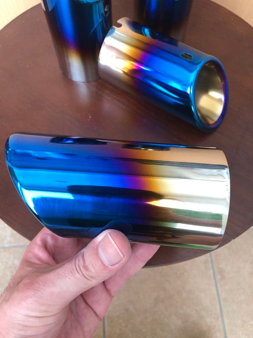 アバルト500.595.595c レコードモンツァ チタンカラーマフラーカッター